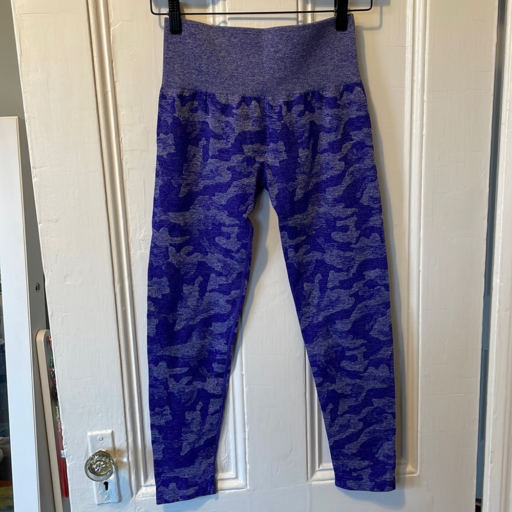 Cobalt Blue Seamless Camo NVGTN Leggings 💙